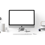 apple, computer, desk, workspace, work place, white, imac, desktop, apple devices, mockup, office, home office, lamp, monitor, screen, technology, modern, tidy, computer, computer, computer, computer, computer, office, technology