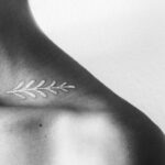 minimalism, body, shoulder, clavicle, black and white, neck, tattoo