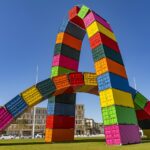 iso, container, sculpture, art, colors, haulage, france, nature, figures, sky, garish, summer, le havre