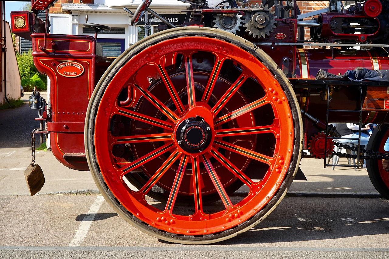 traction engine, wheel, engine, traction, industrial, machinery, vehicle, machine, power, transportation, transport, tractor, tire, vintage, old, metal, steam, red, heavy, drive, iron, large, traction engine, traction engine, traction engine, traction engine, traction engine, traction