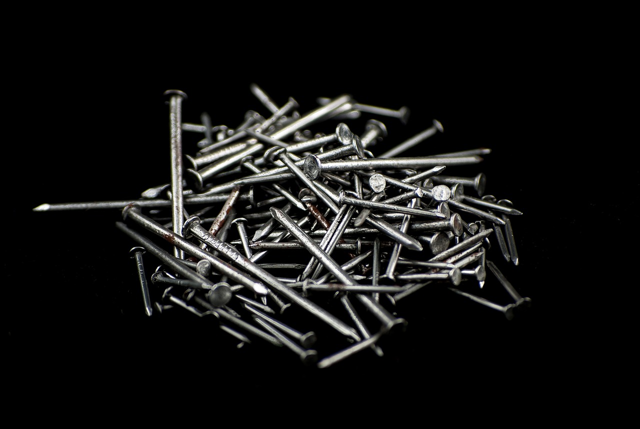 nails, nail, tools, metal, nail down, nailing, mystery, torment, jesus, silver, black background, the background, a few, a lot, passion, christ, belief, post, god, way of the cross, experience, cross, station, suffering, catholicism, religions