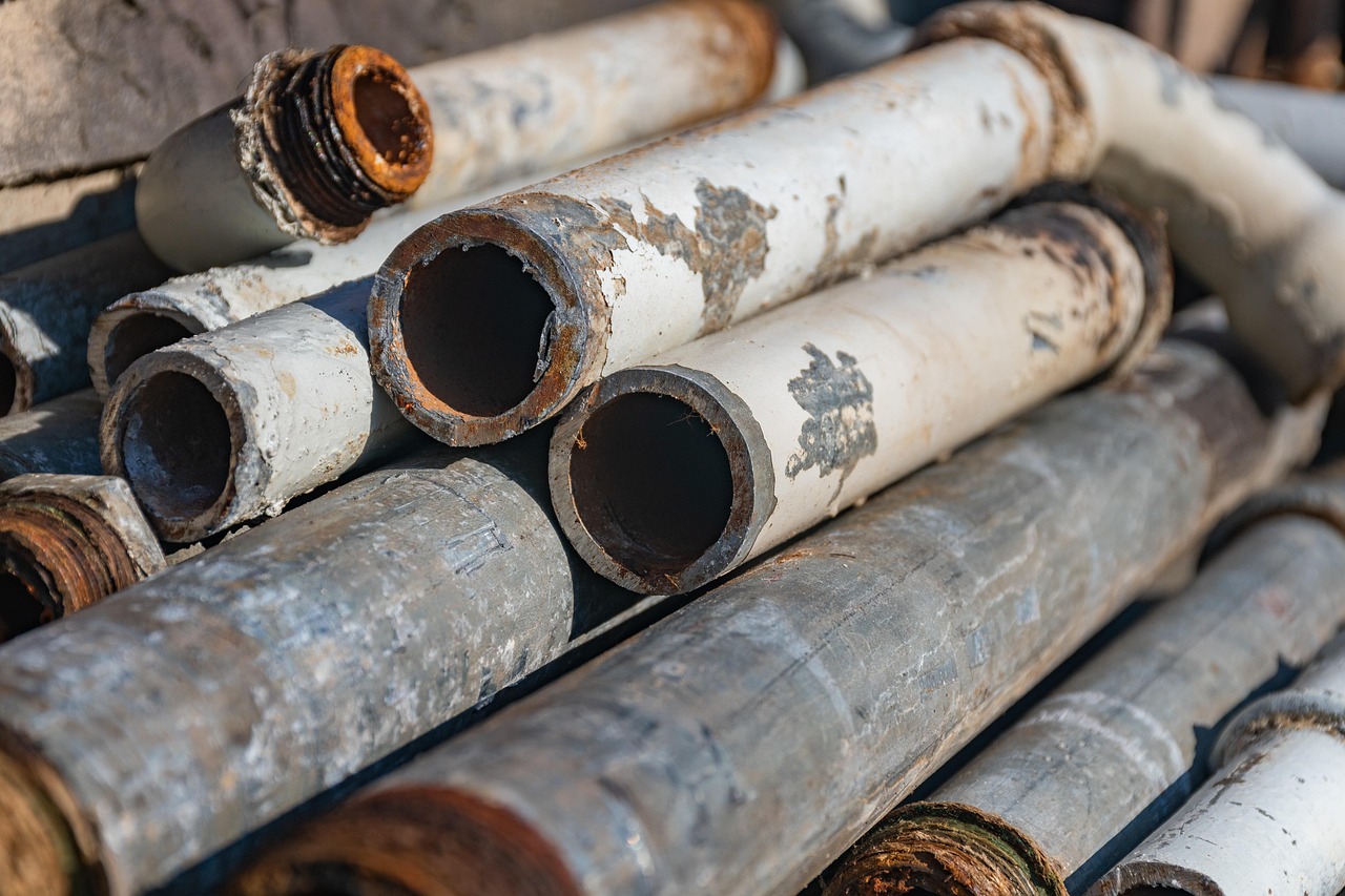 tubes, metal tubes, metal pipes, scrap, metal, recycling, iron, steel