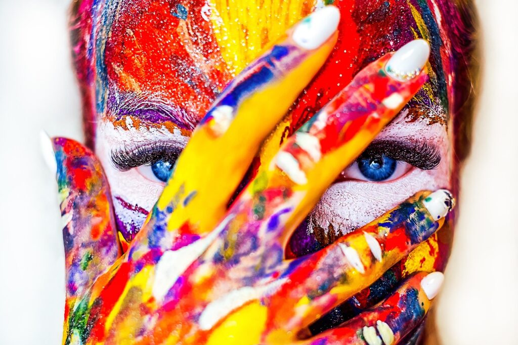 paint, makeup, girl, cosmetics, face paint, colorful, artistic, portrait, face, head, profile, young woman, colors, creativity, woman, eyes, model, body paint, creative, hand, hide, fingers, paint, makeup, makeup, makeup, girl, girl, colorful, colorful, portrait, face, face, profile, colors, colors, creativity, creativity, creativity, creativity, creativity, woman, woman, woman, eyes, model, creative, creative, creative, creative