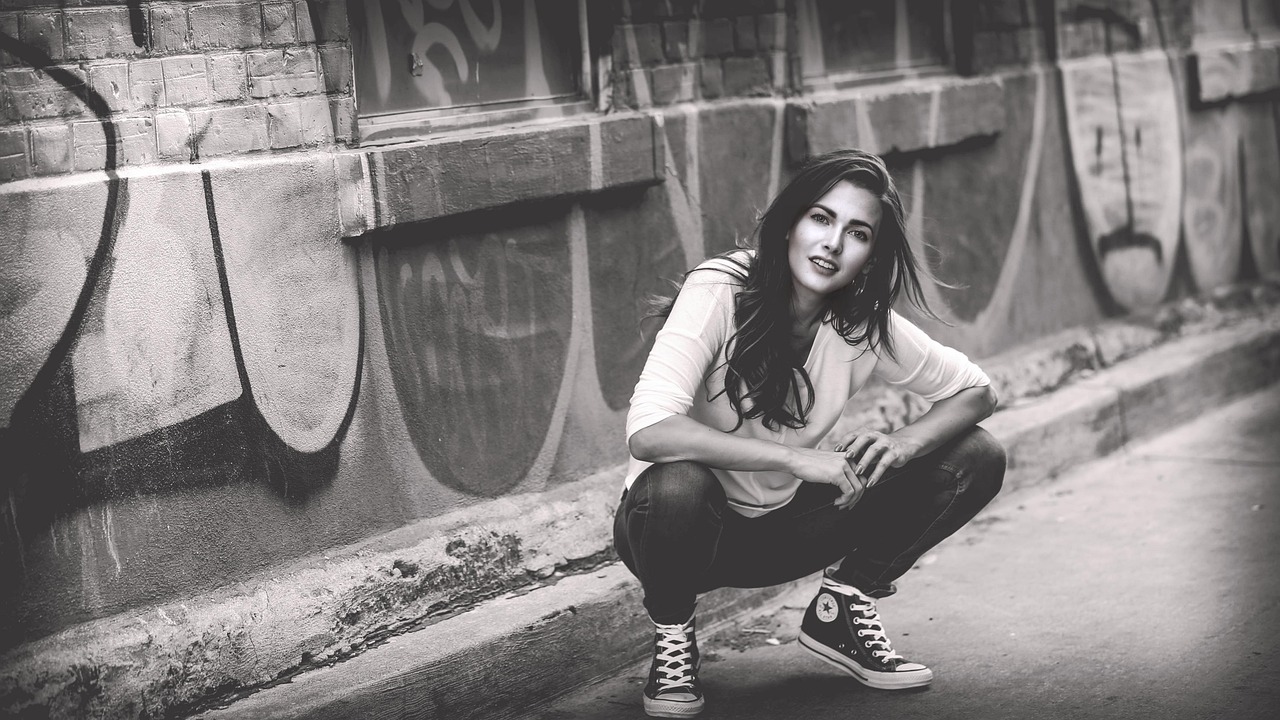 woman, girl, crouching, female, leisure, people, adult, sit, street, hip hop, urban, lifestyle, fashion, attractive, model, converse shoes, chucks, beauty, portrait, sneakers, casual, gray city, gray fashion, gray beauty, gray model, gray portrait, gray street, gray shoes, people, people, people, people, people, street, hip hop, hip hop, fashion, fashion, fashion, model