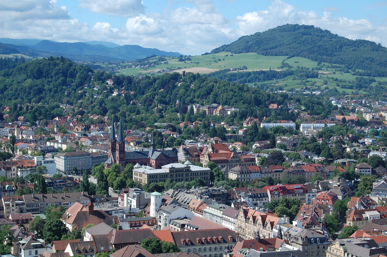 freiburg im breisgau, city, germany, aerial view, town, freiburg