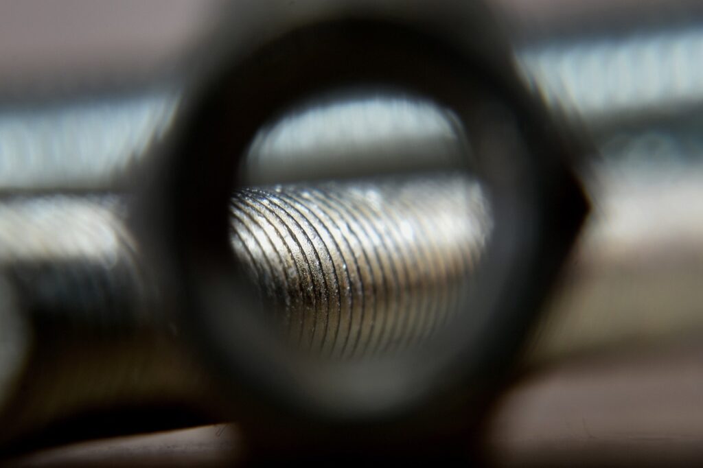 screw, nut, thread, screw nut, macro, close up, metal, technology, steel, iron, industry, tools, tool