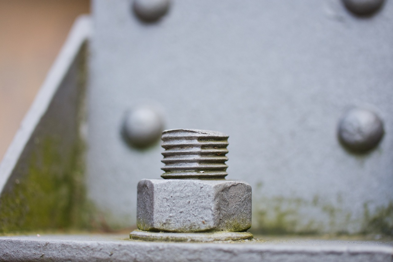 screw, thread, metal, iron, mother, screw connection, connection, close up, fastening, detail, technology